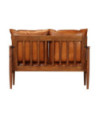 Canapea cu 2 locuri, piele naturală cu lemn de acacia, maro, cu aspect retro - WOODBB1565 Canapea cu 2 locuri, piele naturală cu lemn de acacia, maro, cu aspect retro - WOODBB1565