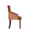 Scaune de bucătărie, 2 buc., maro, piele naturală de capră, cu aspect vintage - WOODBB1566