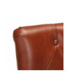 Scaune de bucătărie, 2 buc., maro, piele naturală de capră, cu aspect vintage - WOODBB1566