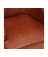 Scaune de bucătărie, 2 buc., maro, piele naturală de capră, cu aspect vintage - WOODBB1566