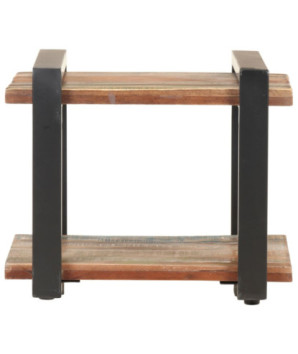 Noptieră, aspect elegant, din lemn masiv reciclat, cu 1 compartiment, 50 x 40 x 40 cm, handmade