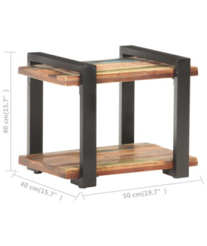 Noptieră, aspect elegant, din lemn masiv reciclat, cu 1 compartiment, 50 x 40 x 40 cm, handmade