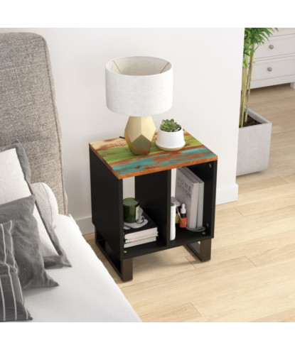 Noptieră, 40x31x46cm, lemn reciclat/lemn prelucrat - WOODBB174