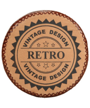 Scaune de bar, 2 buc., piele naturală și lemn masiv de acacia, cu aspect retro - WOODBB1586