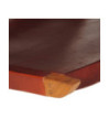 Scaun relaxant pliant, maro închis, piele naturală - WOODBB1619