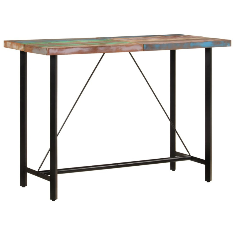 Masă cu aspect vintage, din lemn masiv reciclat, dreptunghiulară, 150x70x107 cm Masă cu aspect vintage, din lemn masiv reciclat, dreptunghiulară, 150x70x107 cm