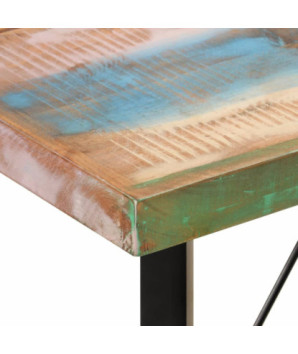 Masă cu aspect vintage, din lemn masiv reciclat, dreptunghiulară, 150x70x107 cm