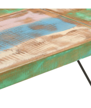 Masă cu aspect vintage, din lemn masiv reciclat, dreptunghiulară, 150x70x107 cm