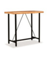 Masă bar cu 4 scaune fără spătar, aspect industrial, din lemn masiv reciclat, dreptunghiulară, 120 x 60 x 107 cm, handmade Masă bar cu 4 scaune fără spătar, aspect industrial, din lemn masiv reciclat, dreptunghiulară, 120 x 60 x 107 cm, handmade