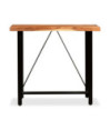 Masă bar cu 4 scaune fără spătar, aspect industrial, din lemn masiv reciclat, dreptunghiulară, 120 x 60 x 107 cm, handmade Masă bar cu 4 scaune fără spătar, aspect industrial, din lemn masiv reciclat, dreptunghiulară, 120 x 60 x 107 cm, handmade