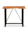 Masă bar cu 4 scaune fără spătar, aspect industrial, din lemn masiv reciclat, dreptunghiulară, 120 x 60 x 107 cm, handmade Masă bar cu 4 scaune fără spătar, aspect industrial, din lemn masiv reciclat, dreptunghiulară, 120 x 60 x 107 cm, handmade