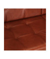 Canapea cu 2 locuri, maro, piele naturală de capră, cu aspect vintage - WOODBB1678