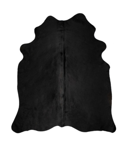 Covor, negru, 180x220 cm, piele naturală de vacă - WOODBB1682