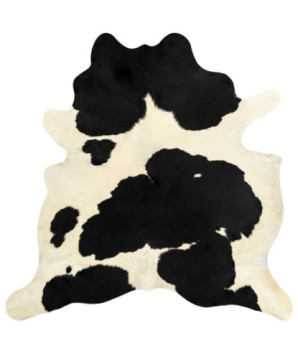 Covor, alb și negru, 180x220 cm, piele naturală de vacă - WOODBB1684