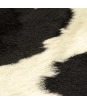 Covor, alb și negru, 180x220 cm, piele naturală de vacă - WOODBB1684
