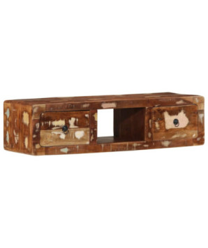 Comodă TV montată pe perete 100x32x25 cm, lemn reciclat - WOODBB1685