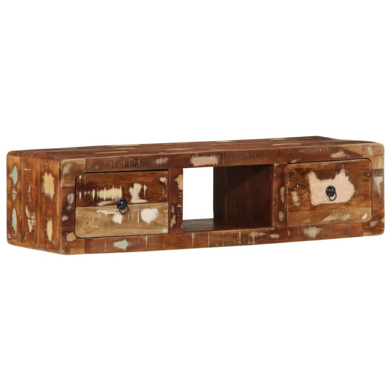 Comodă TV montată pe perete 100x32x25 cm, lemn reciclat - WOODBB1685 Comodă TV montată pe perete 100x32x25 cm, lemn reciclat - WOODBB1685