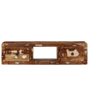 Comodă TV montată pe perete 100x32x25 cm, lemn reciclat - WOODBB1685