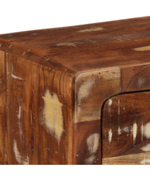 Comodă TV montată pe perete 100x32x25 cm, lemn reciclat - WOODBB1685