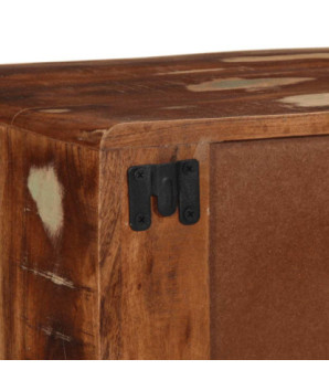 Comodă TV montată pe perete 100x32x25 cm, lemn reciclat - WOODBB1685