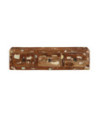 Comodă TV suspendată, aspect vintage, din lemn masiv reciclat, 100x32x25 cm