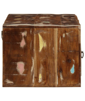 Comodă TV suspendată, aspect vintage, din lemn masiv reciclat, 100x32x25 cm