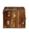 Comodă TV suspendată, aspect vintage, din lemn masiv reciclat, 100x32x25 cm