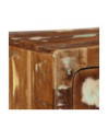 Comodă TV suspendată, aspect vintage, din lemn masiv reciclat, 100x32x25 cm