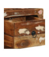 Comodă TV suspendată, aspect vintage, din lemn masiv reciclat, 100x32x25 cm