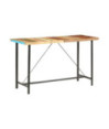 Masă bar cu 8 scaune fără spătar, aspect industrial, din lemn masiv reciclat, dreptunghiulară, 180 x 70 x 107 cm, handmade Masă bar cu 8 scaune fără spătar, aspect industrial, din lemn masiv reciclat, dreptunghiulară, 180 x 70 x 107 cm, handmade