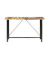 Set mobilier bar 7 piese, lemn reciclat & piele naturală, cu aspect industrial - WOODBB1705 Set mobilier bar 7 piese, lemn reciclat & piele naturală, cu aspect industrial - WOODBB1705