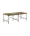 Masă de bucătărie pentru 8 persoane, aspect industrial, din lemn masiv reciclat, dreptunghiulară, 220x90x77 cm Masă de bucătărie pentru 8 persoane, aspect industrial, din lemn masiv reciclat, dreptunghiulară, 220x90x77 cm