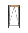 Masă bar cu aspect vintage multicolor, din lemn masiv reciclat, dreptunghiulară, 60x55x110 cm