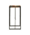 Masă bar cu aspect vintage multicolor, din lemn masiv reciclat, dreptunghiulară, 60x55x110 cm