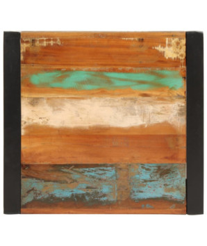 Masă bar cu aspect vintage multicolor, din lemn masiv reciclat, dreptunghiulară, 60x55x110 cm