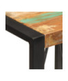 Masă bar cu aspect vintage multicolor, din lemn masiv reciclat, dreptunghiulară, 60x55x110 cm