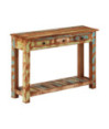Masă consolă, 110x30x76 cm, lemn reciclat - WOODBB1718