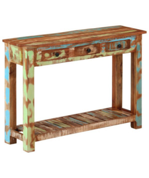 Masă consolă, 110x30x76 cm, lemn reciclat - WOODBB1718