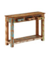 Masă consolă, 110x30x76 cm, lemn reciclat - WOODBB1718