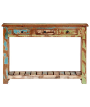 Masă consolă, 110x30x76 cm, lemn reciclat - WOODBB1718