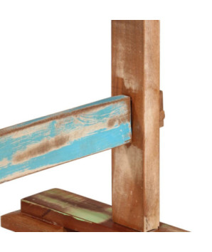 Masă de bucătărie pentru 4 persoane, aspect vintage, din lemn masiv reciclat, dreptunghiulară, 110x55x78 cm, handmade