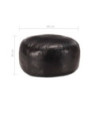 Fotoliu puf, negru, 60 x 30 cm, piele naturală de capră - WOODBB1736 Fotoliu puf, negru, 60 x 30 cm, piele naturală de capră - WOODBB1736