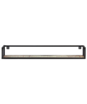 Rafturi de perete, 2 buc., 120 cm, lemn reciclat, cu aspect industrial - WOODBB190