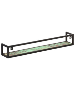 Rafturi de perete, 2 buc., 120 cm, lemn reciclat, cu aspect industrial - WOODBB190