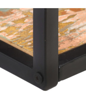 Rafturi de perete, 2 buc., 120 cm, lemn reciclat, cu aspect industrial - WOODBB190