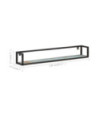 Rafturi de perete, 2 buc., 120 cm, lemn reciclat, cu aspect industrial - WOODBB190