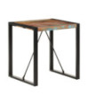 Masă de bucătărie pentru 2 persoane, aspect industrial, din lemn masiv reciclat, pătrată, 70 x 70 x 75 cm Masă de bucătărie pentru 2 persoane, aspect industrial, din lemn masiv reciclat, pătrată, 70 x 70 x 75 cm