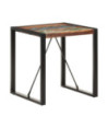 Masă de bucătărie pentru 2 persoane, aspect industrial, din lemn masiv reciclat, pătrată, 70 x 70 x 75 cm Masă de bucătărie pentru 2 persoane, aspect industrial, din lemn masiv reciclat, pătrată, 70 x 70 x 75 cm