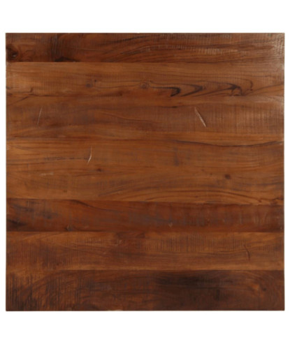 Blat masă rustic din lemn masiv reciclat, pătrată, 80x80x2,5 cm, handmade