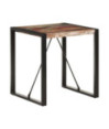 Masă de bucătărie pentru 2 persoane, aspect industrial, din lemn masiv reciclat, pătrată, 70 x 70 x 75 cm Masă de bucătărie pentru 2 persoane, aspect industrial, din lemn masiv reciclat, pătrată, 70 x 70 x 75 cm